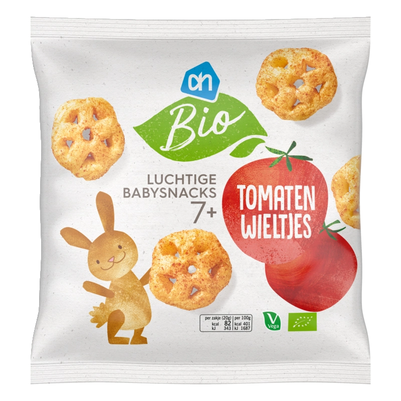 Luchtige babysnacks tomatenwieltjes 7m+