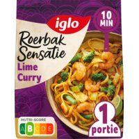 Iglo Roerbak Sensatie lime curry met garnalen