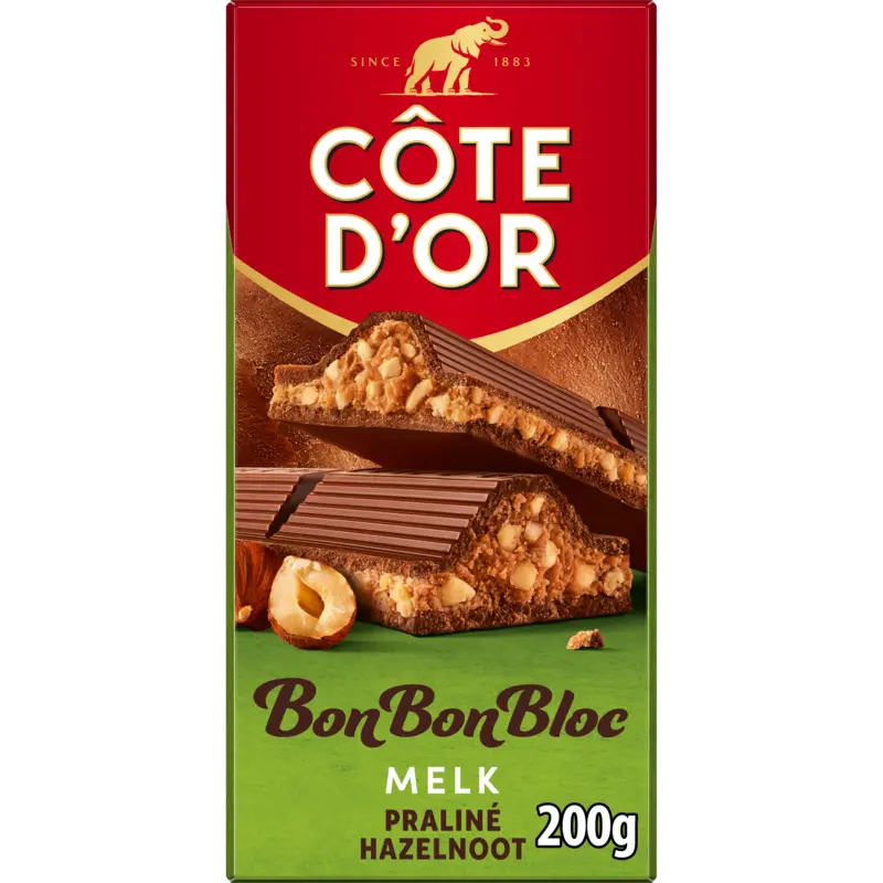 Côte d'Or BonBonBloc chocoladereep hazelnoot