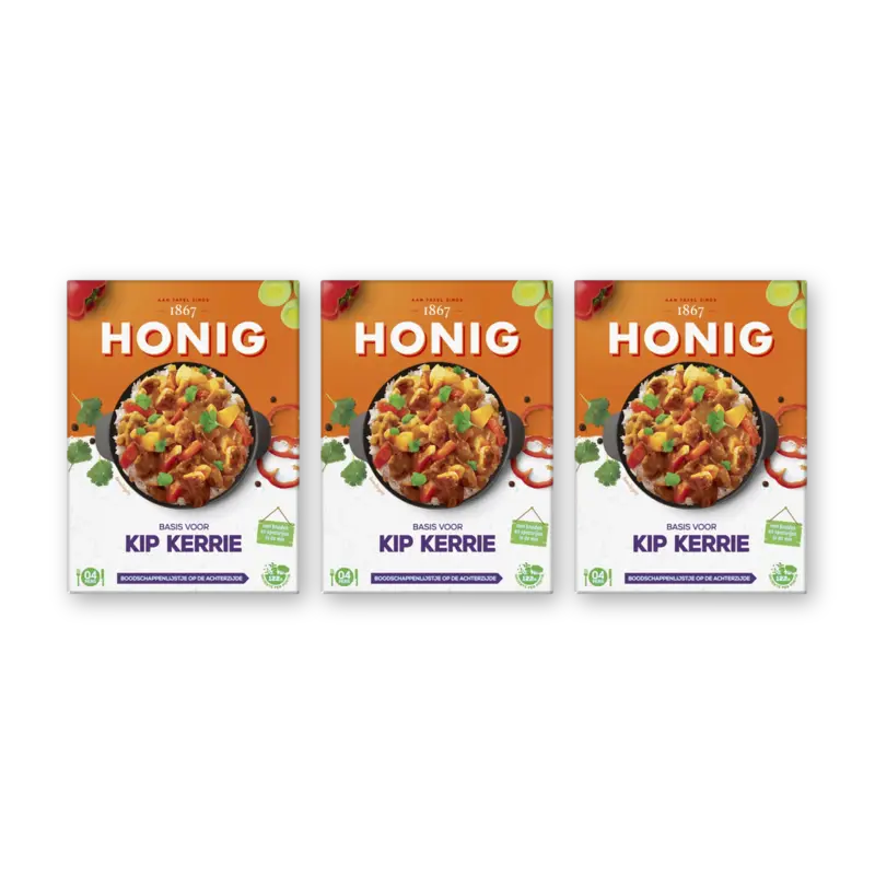 Honig Basis voor kip kerrie 3-pack