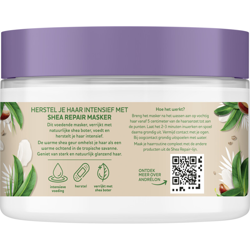 Een afbeelding van Andrélon Pro nature shea strong repair haarmasker