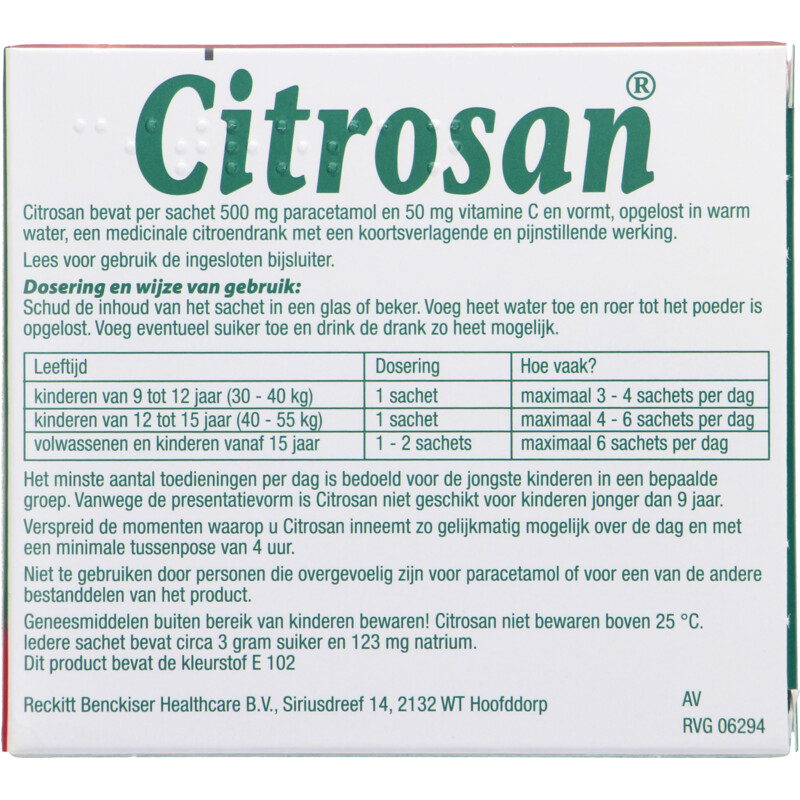 Een afbeelding van Citrosan Hete citroendrank