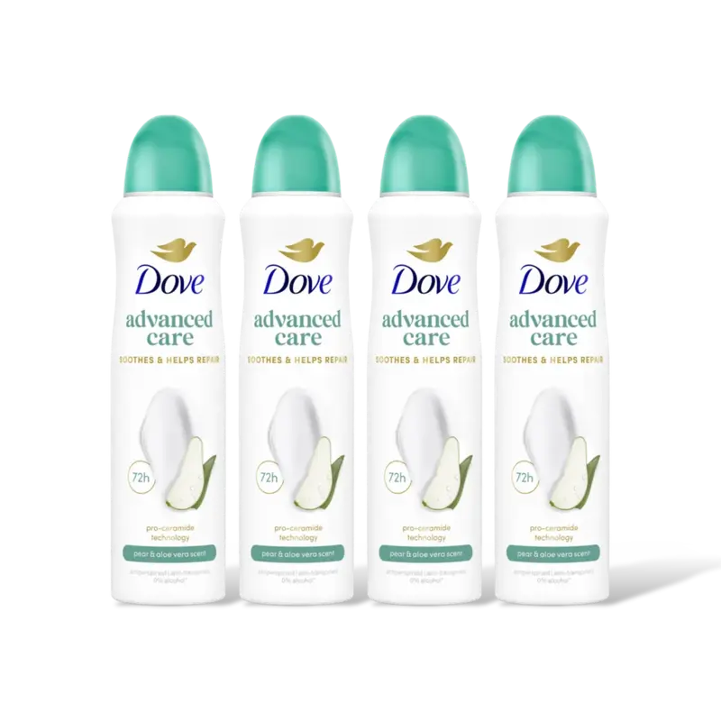 Dove Pear & aloe vera deodorant spray 4-pack
