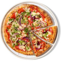 Een afbeelding van AH Verse pizza Amerikaans cheese onion