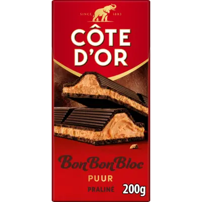 pdp-image-Côte d'Or BonBonBloc chocoladereep praliné puur
