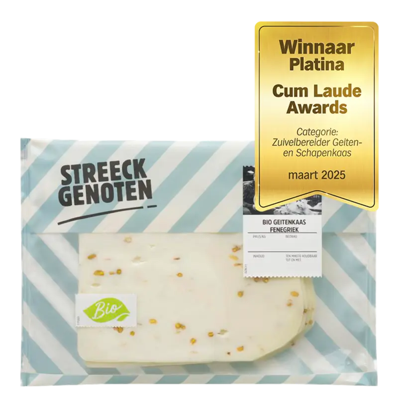 Streeckgenoten Bio geitenkaas fenegriek 48+ plak