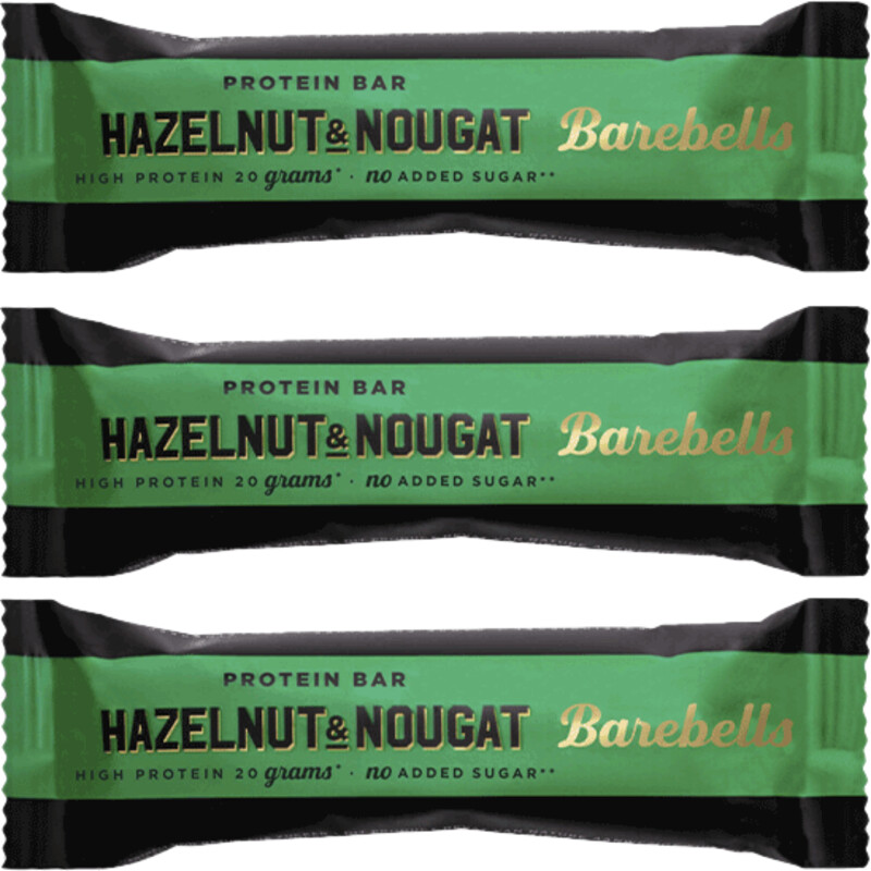 Een afbeelding van Barebells Hazelnut & Nougat 3-pack