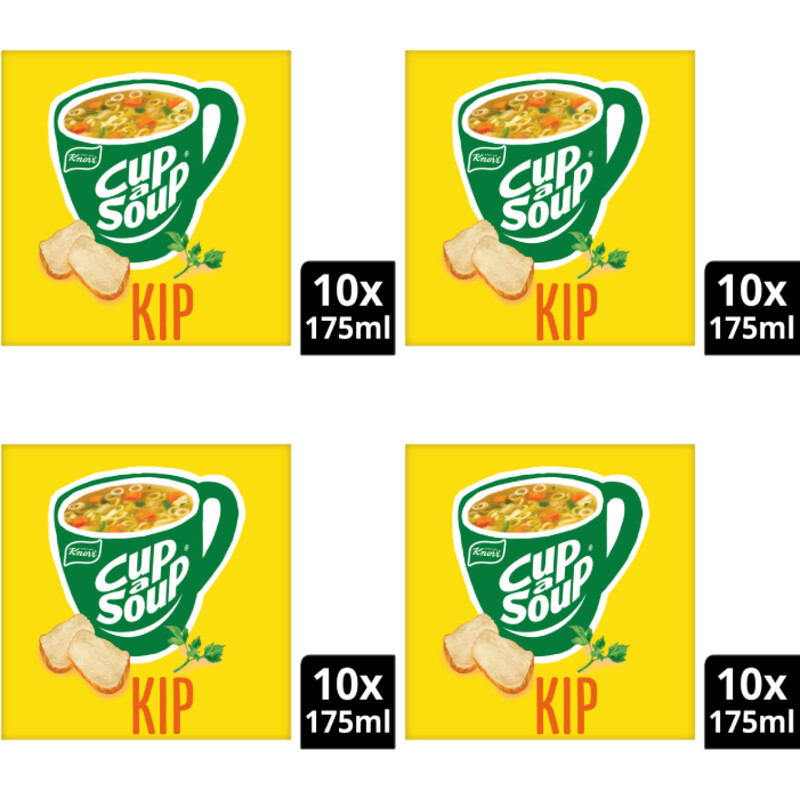 Een afbeelding van Knorr Cup-a-soup kip 4-pack