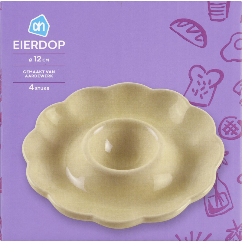 AH Sculpted eierdopje geel