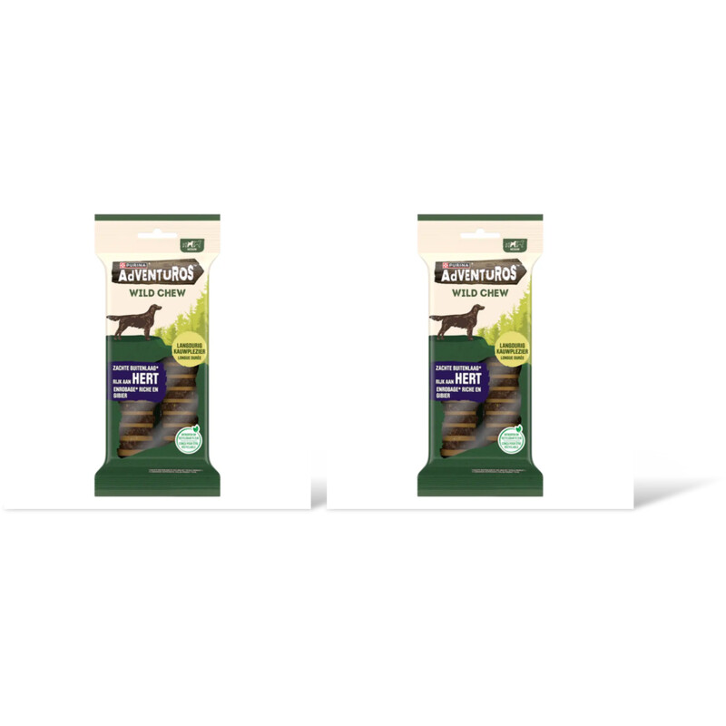 Adventuros Wild chew hert hondensnack medium 2-pack
