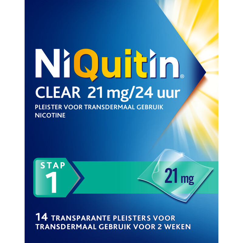Een afbeelding van Niquitin Clear 21mg nicotine pleister stap 1