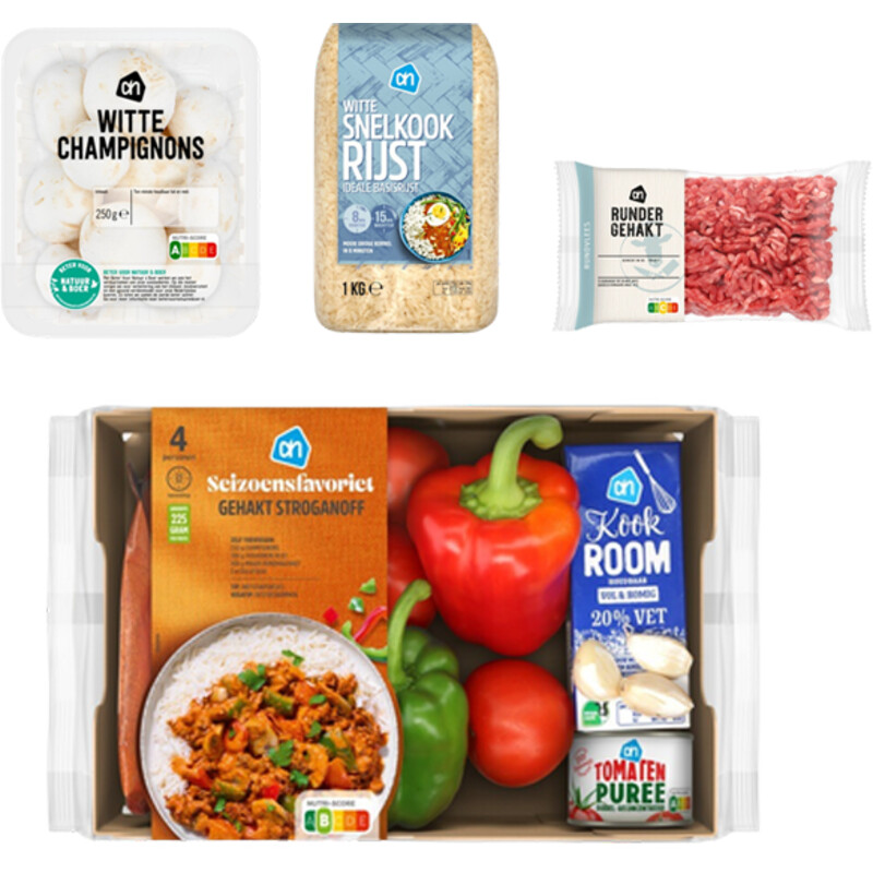 Een afbeelding van AH Gehakt Stroganoff Verspakket