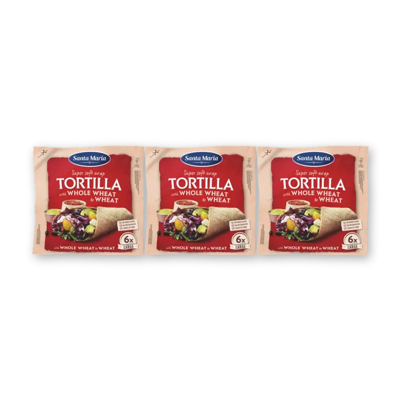 Santa Maria Tortilla wraps volkoren 6x large 3-pack