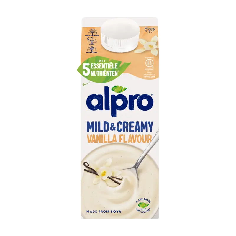 Mild & Creamy Vanille Plantaardige Variatie Op Yoghurt