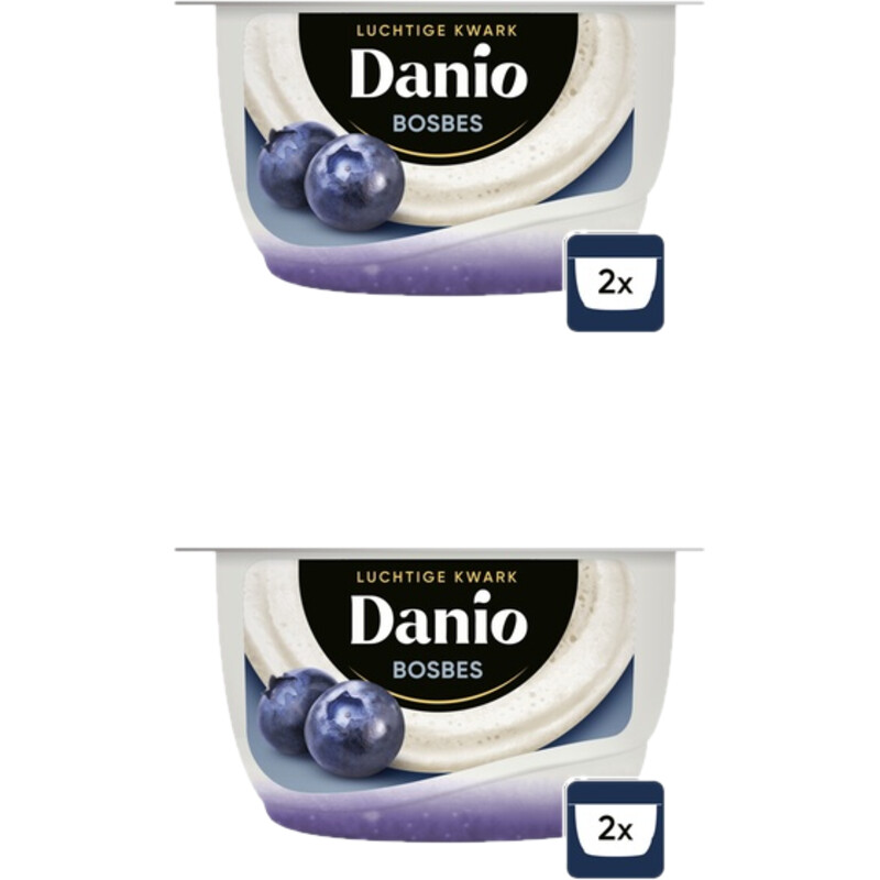 Een afbeelding van Danio Luchtige kwark bosbes 2-pack