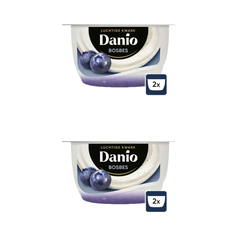 Danio Luchtige kwark bosbes 2-pack