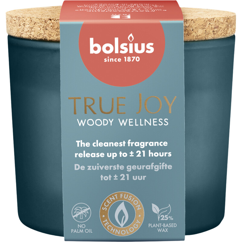 Een afbeelding van Bolsius Geurglas true joy woody wellness