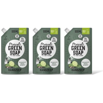 pdp-image-Marcel's Green Soap Handzeep bergamot black pepper 3pack