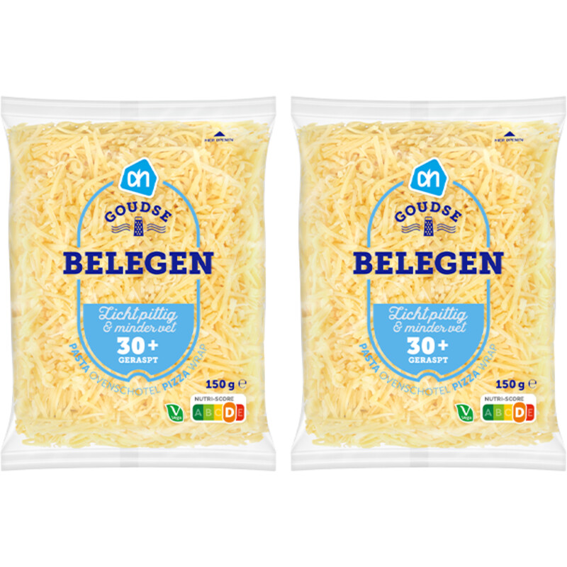 Een afbeelding van AH Goudse belegen 30+ geraspt 2-pack