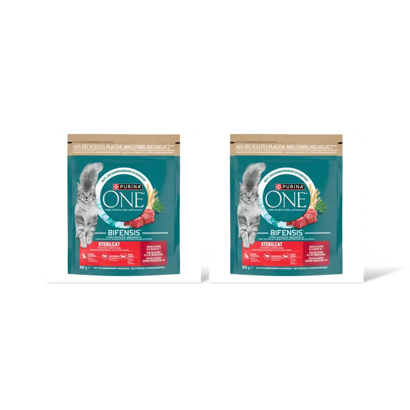 Purina ONE Sterilcat rijk aan rund 2-pack