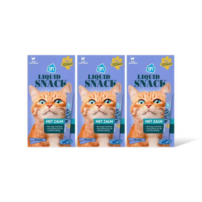 Liquid snack met zalm 3-pack