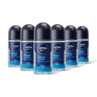 NIVEA Men fresh active deodorant roller 6-pack