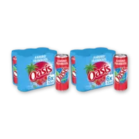 Oasis Aardbei framboos 6-pack 2-pack