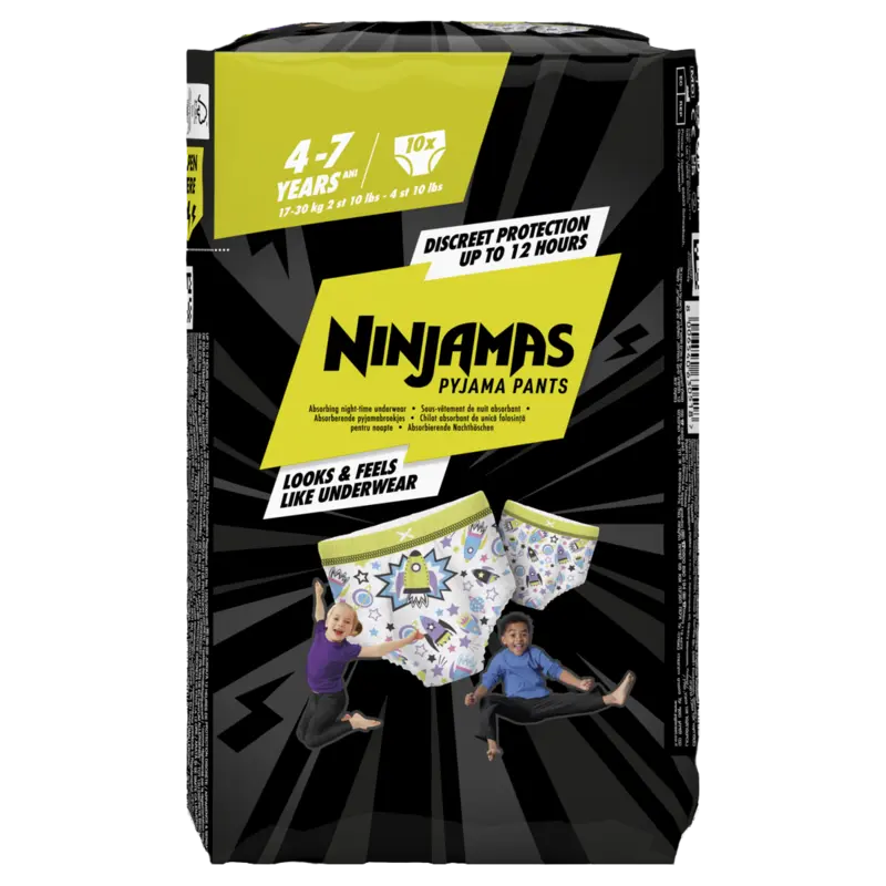 Absorberende pyjamabroekjes jongen 4-7