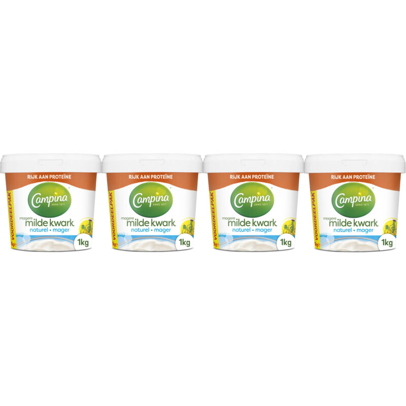 Campina Magere milde kwark naturel 4-pack