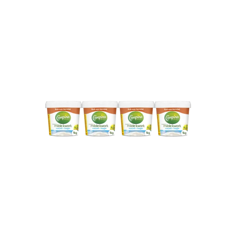 Magere milde kwark naturel 4-pack