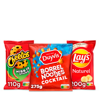 Een afbeelding van Lay's, Cheetos en Duyvis: gratis bezorging bij 10 euro