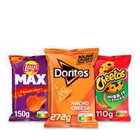 Een afbeelding van Lay's, Cheetos, Doritos en Duyvis: gratis bezorging bij 10 euro