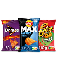 Een afbeelding van Lay's, Doritos, Cheetos en Duyvis: gratis bezorging bij 10 euro