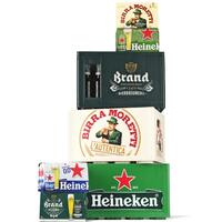 Een afbeelding van Alle Heineken, Brand of Birra Moretti multipacks of kratten