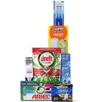 Een afbeelding van ^ Always ^ Ariel ^ Dreft ^ Lenor ^ Oral-B ^ Swiffer