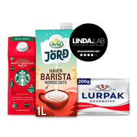 Een afbeelding van Arla JÖRD, Lurpak, Starbucks en Arla Biologisch: gratis bezorging bij 10 euro