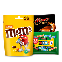 Een afbeelding van Mars, M&M's, Snickers, Twix, Bounty, Milkyway en Celebrations 3 euro korting op bezorging bij 9 euro