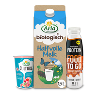 Een afbeelding van  Arla Cultura, Arla Biologisch, Melkunie PROTEIN, Lurpak: gratis levering bij 10 euro