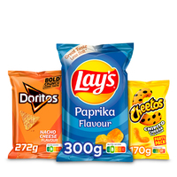 Een afbeelding van Lay's, Doritos en Cheetos: gratis levering bij 4 stuks