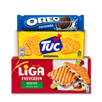 Een afbeelding van Liga, Milka, Oreo en Tuc: gratis levering bij 12.50 euro