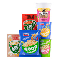 Een afbeelding van Alle Unox Cup-a-Soup, Good snacks en Pot Noodles