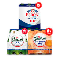 Een afbeelding van Grolsch en Peroni: gratis bezorging bij 2 stuks