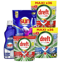 Een afbeelding van Dreft Platinum Plus en Sun*