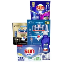 Een afbeelding van Finish vaatwascapsules en Sun*