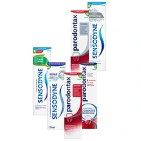 Een afbeelding van Parodontax en Sensodyne tandpasta
