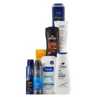 Een afbeelding van Alle A-merk bad- en doucheproducten en deodorant