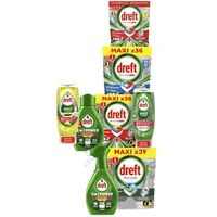 Een afbeelding van Dreft handafwas en Platinum vaatwascapsules