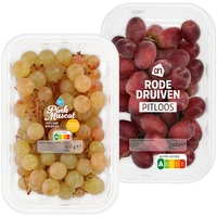 Een afbeelding van AH Druiven pitloos Pink Muscat 400 gram of rode 500 gram