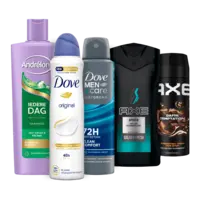 Een afbeelding van Alle Dove, Andrelon en Axe