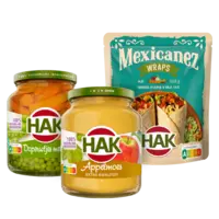 Hak potten 330-370 gram, pakken en stazakken